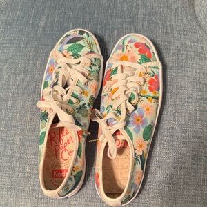 Keds Rifle Paper Co Women’s Floral Sneakers - White and Multicolor